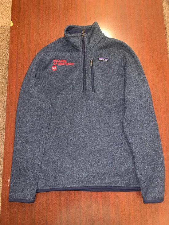 Patagonia Other - Patagonia Navy Pullover with UIC of Dentistry Embroidery